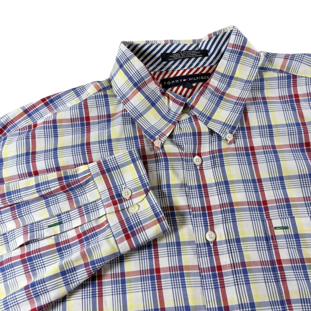 Tommy Hilfiger Long Sleeve Checkered Stripe Design - Men's Sz‎ XL